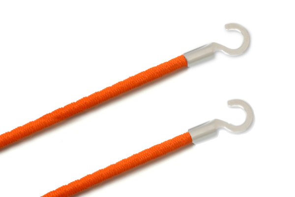 Elastische koorden met kabelklemmen, open, donkeroranje