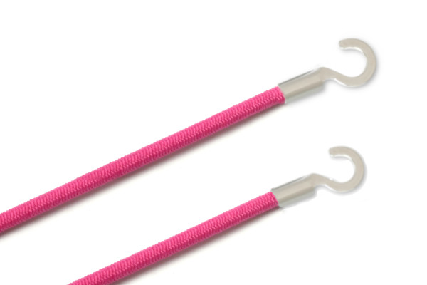 Elastische koorden met kabelklemmen, open, roze
