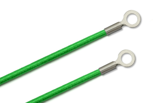 Elastische koorden met kabelklemmen, gesloten, groen
