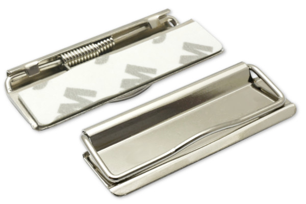 Mini-klemechanieken, 50 mm breed, zelfklevend, vernikkeld