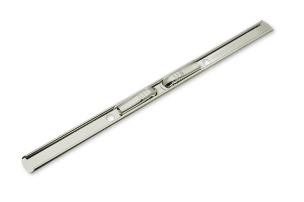 Schuif-afdekstrips voor spiraalveren, 202 x 13 mm, vernikkeld