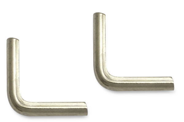 Boekhoeken, vernikkeld, 13 mm zijlengte, 1,5 mm bevestiging