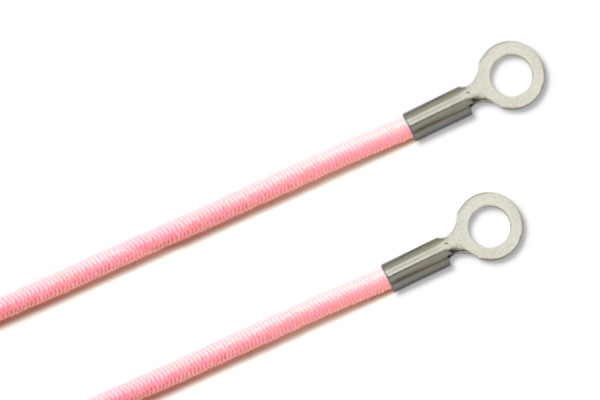 Elastische koorden met kabelklemmen, gesloten, roze