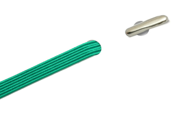 Plat rubber met ronde splitpennen, donkergroen