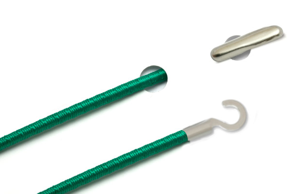 Elastische koorden met split en open kabelschoen, donkergroen