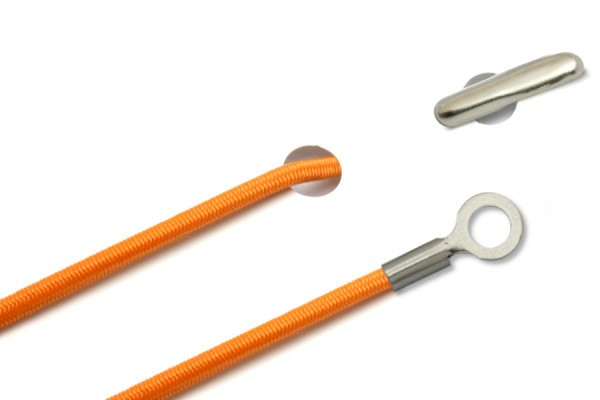 Elastische koorden met split en gesloten kabelschoen, oranje