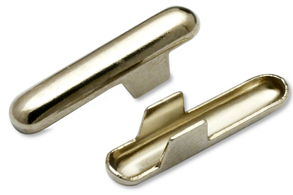 Metalen splitpennen (T-vorm) voor Elastiek/koord, opening 2,6 mm, vernikkeld