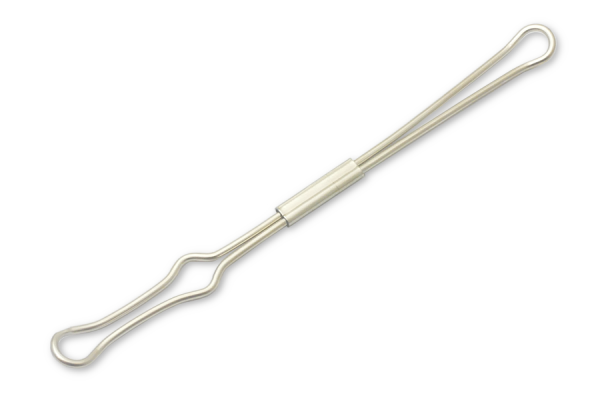 Draadklem, voor 80 mm ringafstand, 110 mm, vernikkeld