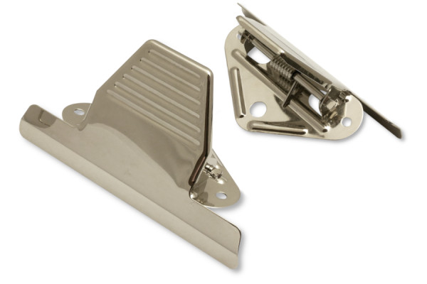 Briefklemmen om vast te klinken, 120 mm breed, vernikkeld