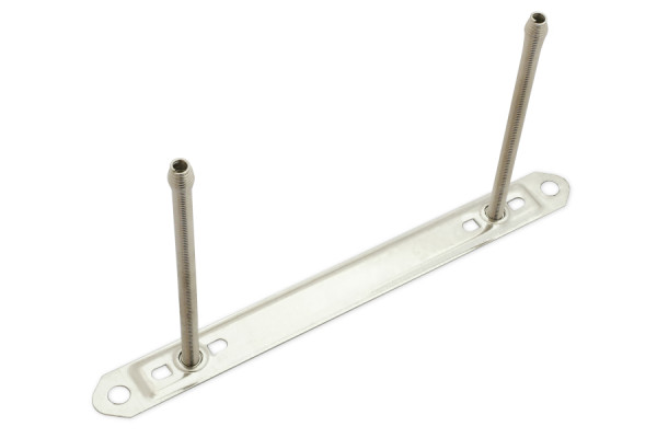 Spiraalveren met rand, 65 mm op klinkplaat, 124 x 12 mm