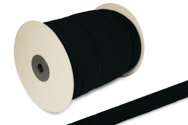 Plat rubber, op rol van 500 m, zwart