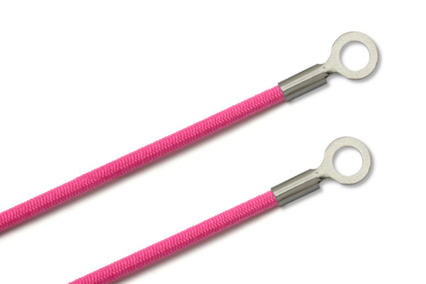 Elastische koorden met kabelklemmen, gesloten, roze