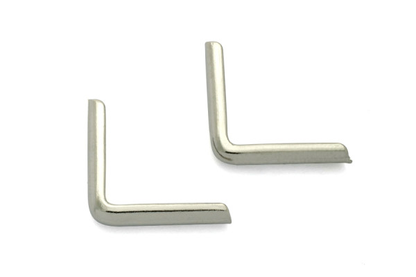 Boekhoeken, vernikkeld, 15 mm zijlengte, 2,3 mm opening