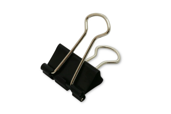 Foldback-klemmen / Multifunctionele klemmen, 19 mm breed, zwart