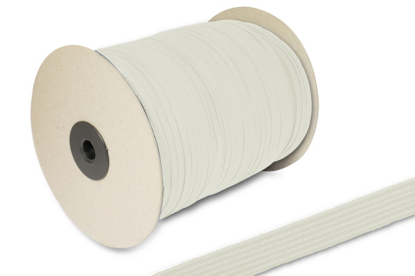 Plat rubber, op rol van 500 m, wit