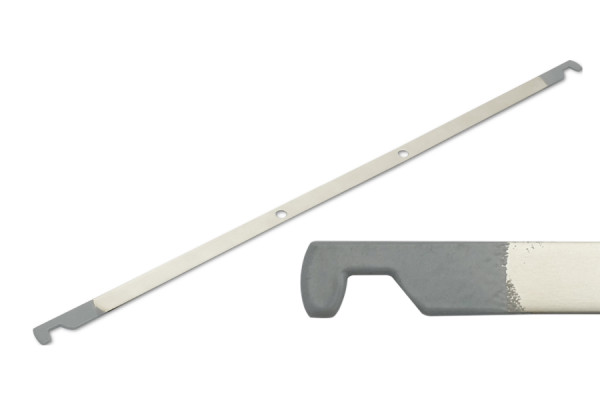 Ophangsrails, grijze gesinterde uiteinden, 80 mm perforatie