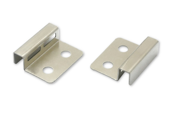Eindplaten voor staafmechanieken, 25 mm, vernikkeld