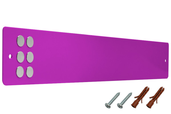 Magnetische strips incl. bevestigingsmateriaal + magneten, paars RAL 4008