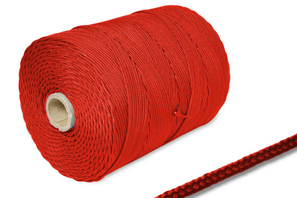 PP-koord, 2 mm Ø op rol van 500 m, rood