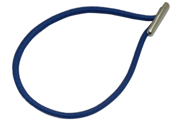 Elastiekjes gemonteerd in druppelvorm, blauw