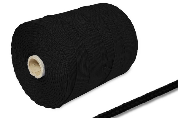 PP-koord, 2 mm Ø op rol van 500 m, zwart