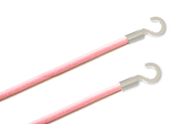 Elastische koorden met kabelklemmen, open, roze