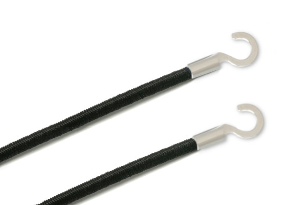 Elastische koorden met kabelklemmen, open, zwart