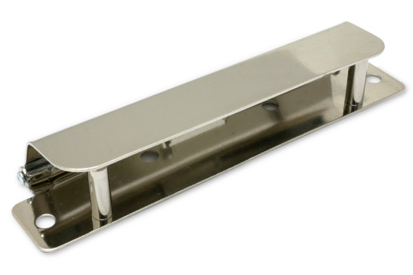 Pennenklemmen, 100 mm breed, 80 mm perforatie, vernikkeld
