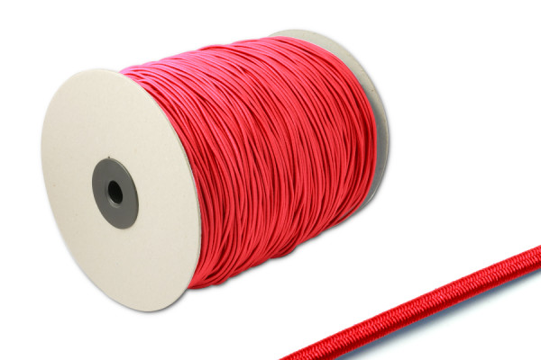 Elastisch koord, 2,2 mm Ø, op rol van 500 m, rood