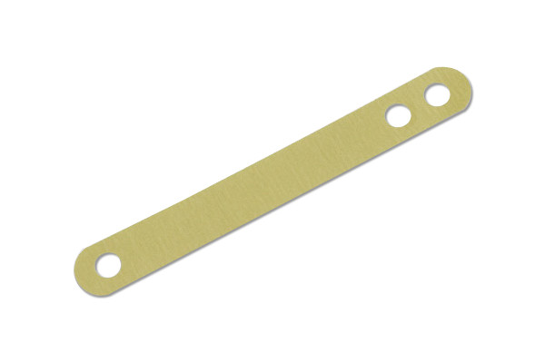 Stalen afdeklijsten, 95 x 12 mm, 70+80 mm perforatie, goudgelakt