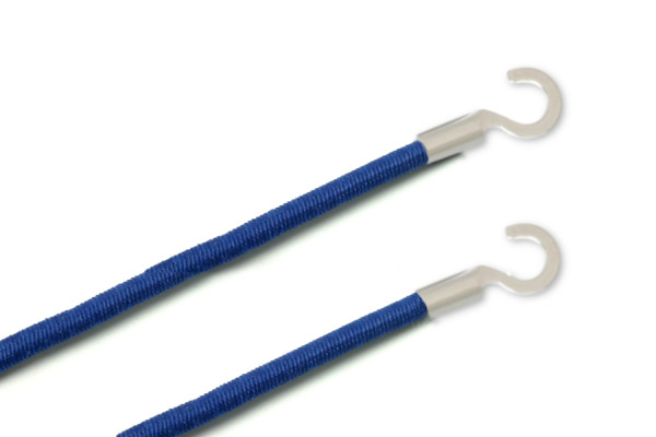 Elastische koorden met kabelklemmen, open, blauw