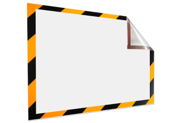 Magnetische infoframes voor DIN A4, 229 x 315 mm, zwart-geel