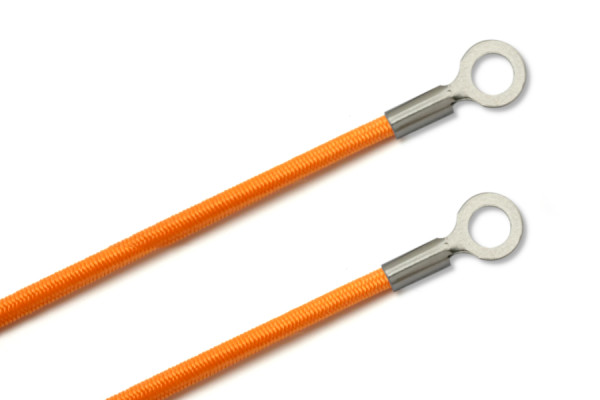 Elastische koorden met kabelklemmen, gesloten, oranje