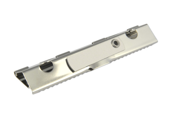 Blokklemmen, 100 mm breed, vernikkeld, met hendel