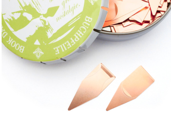 Boekpijlen "Book Darts", Metalen bladwijzers, koper