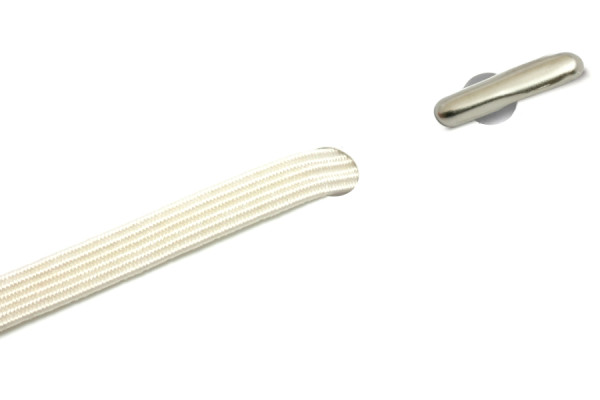 Plat rubber met ronde splitpennen, wit