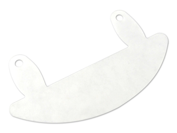 Hechtclip, halfrond, transparant, 122 mm