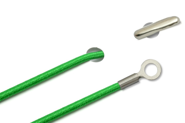 Elastische koorden met split en gesloten kabelschoen, groen