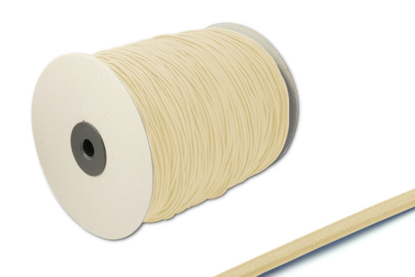 Elastisch koord, 2,2 mm Ø, op rol van 500 m, beige