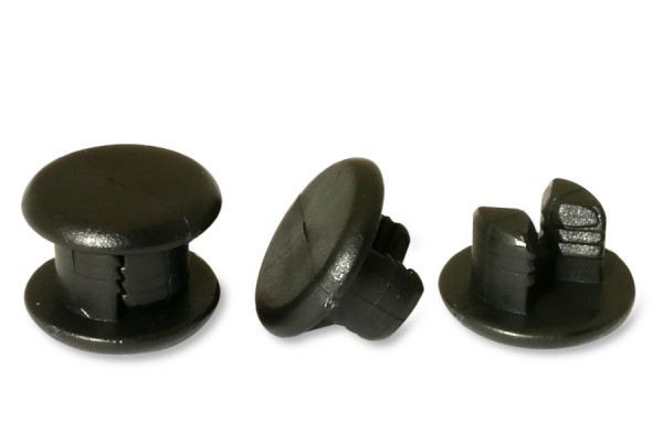 Kunststof kartelnagels, 4,5-6,0 mm, zwart