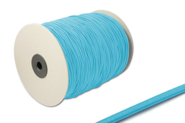Elastisch koord, 2,2 mm Ø, op rol van 500 m, lichtblauw