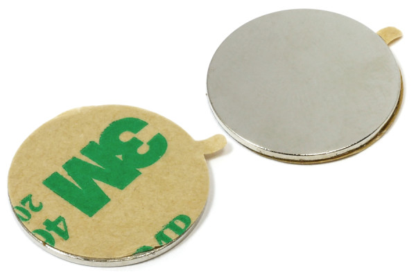 Schijfmagneten, 20,0 x 1,0 mm, zelfklevend